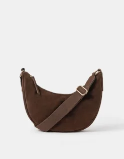 Accessorize Suede Sling Crossbody Bag