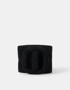 Accessorize Suede Wide Waist Belt Black