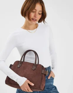 Accessorize Suedette Bowler Bag