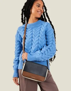Accessorize Suedette Classic Crossbody Bag Multi