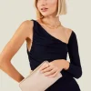 Accessorize Suedette Clip Frame Clutch Bag