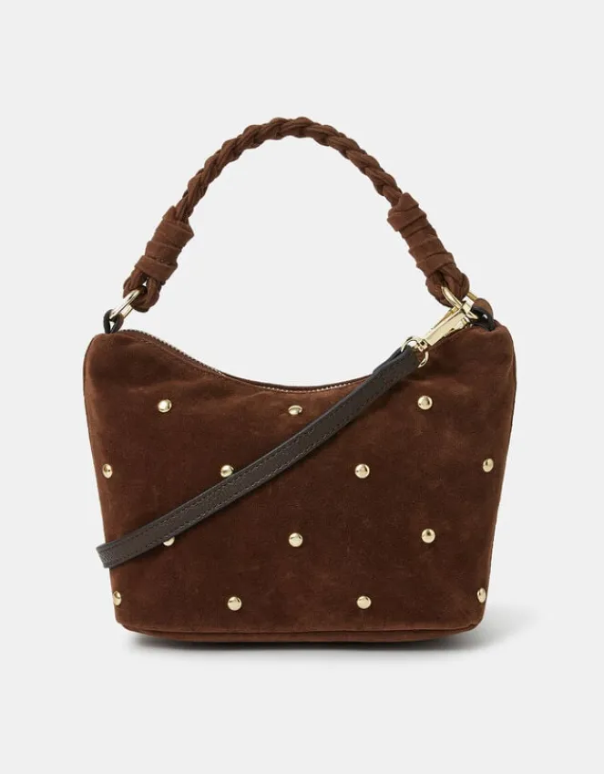 Accessorize Suedette Stud Handbag