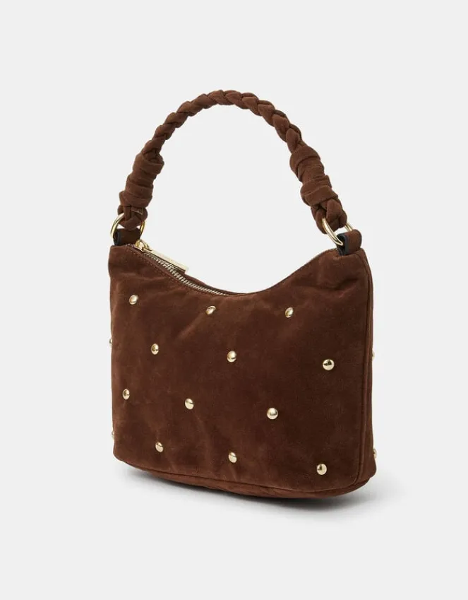 Accessorize Suedette Stud Handbag