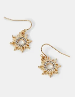 Accessorize Sun Charm Drop Earrings