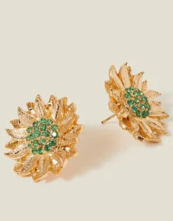 Accessorize Sunflower Gem Stud Earrings