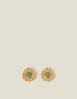 Accessorize Sunflower Gem Stud Earrings