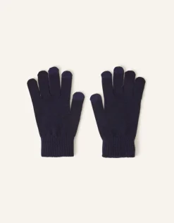 Accessorize Super Stretch Touch Gloves Blue