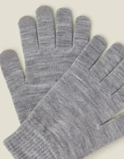 Accessorize Super-Stretchy Touchscreen Gloves Grey