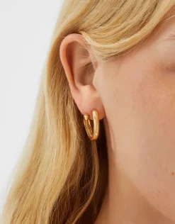 Accessorize Swirl Hoop Earrings Gold