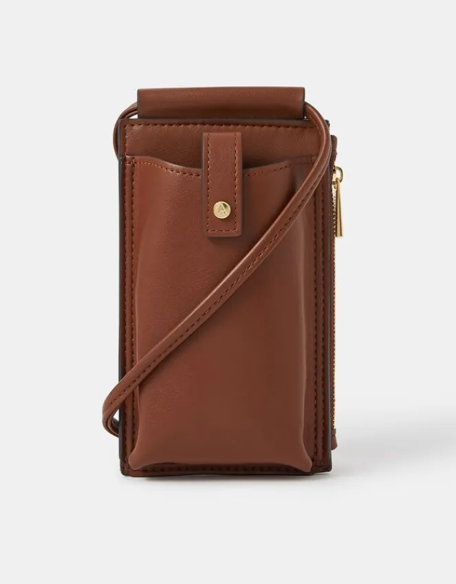 Accessorize Tab Pocket Phone Bag Tan