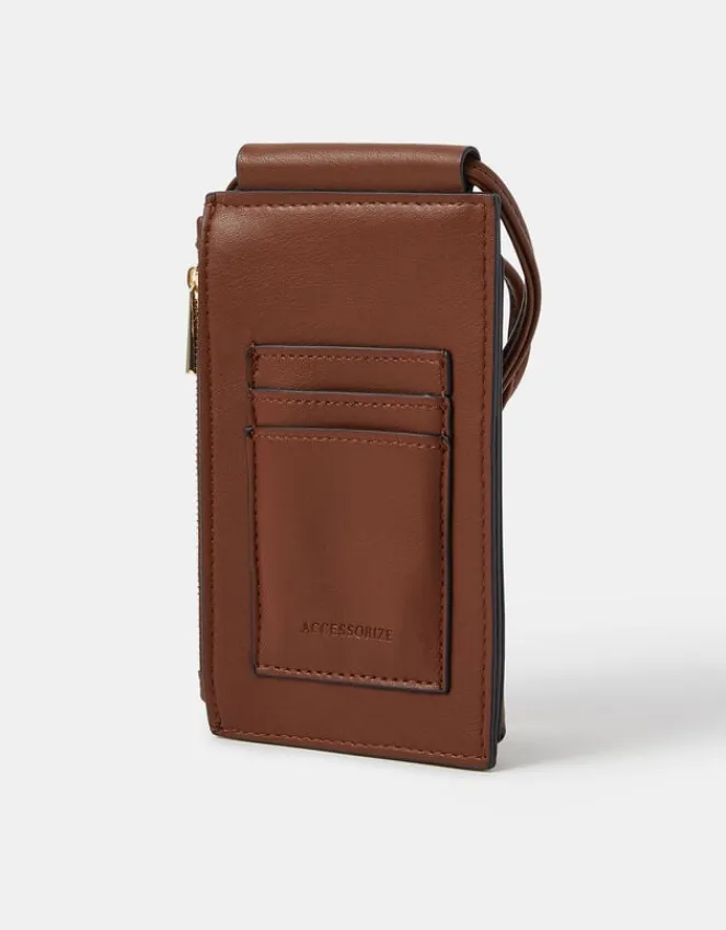 Accessorize Tab Pocket Phone Bag Tan