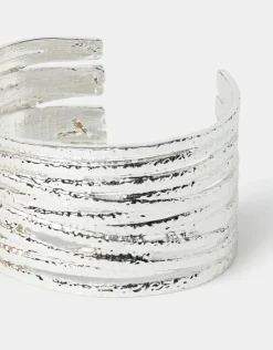 Accessorize Texture Layered Cuff Bracelet