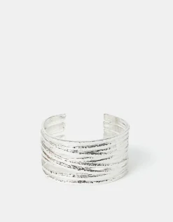 Accessorize Texture Layered Cuff Bracelet