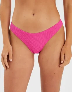 Accessorize Textured Bikini Bottoms Pink