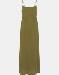 Accessorize Tie-Back Sleeveless Maxi Dress Green
