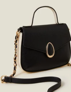 Accessorize Top Handle Cross-Body Bag Black