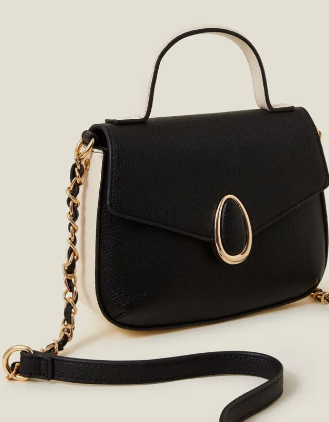 Accessorize Top Handle Cross-Body Bag Black