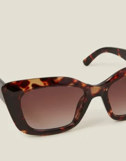 Accessorize Tortoiseshell Crystal Cat Eye Sunglasses