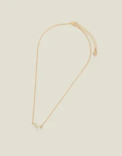 Accessorize Triple Pearl Chain Necklace