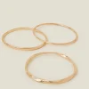 Accessorize Twist Bangles Set of Three