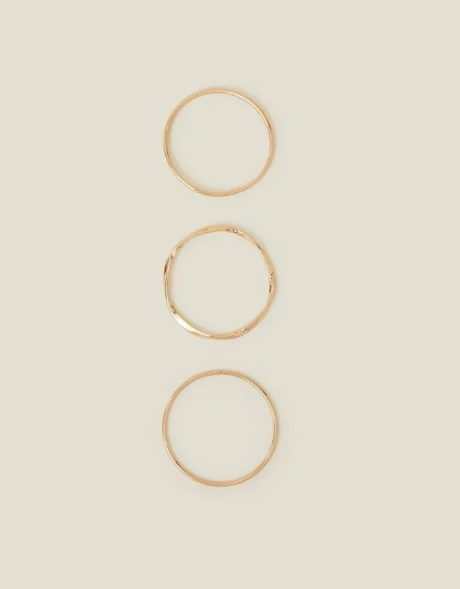 Accessorize Twist Bangles Set of Three