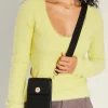 Accessorize Twist-Lock Leather Phone Bag