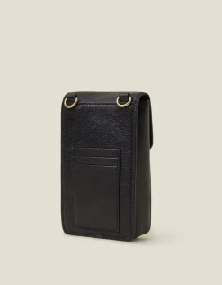 Accessorize Twist-Lock Leather Phone Bag