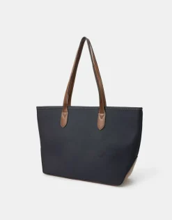 Accessorize Two Tone Zip Tote Bag