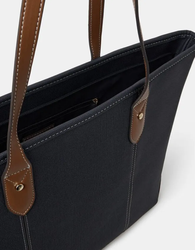 Accessorize Two Tone Zip Tote Bag