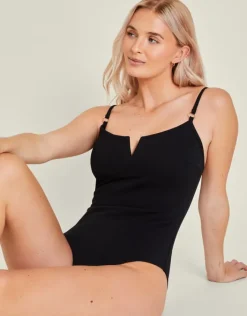 Accessorize V-Front Shaping Swimsuit Black