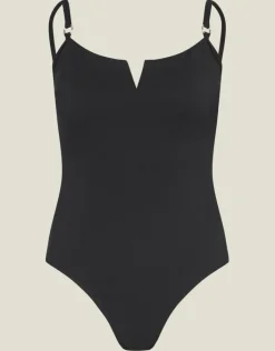 Accessorize V-Front Shaping Swimsuit Black
