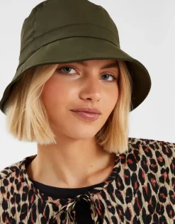 Accessorize Water-Resistant Rain Hat Green