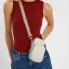 Accessorize Webbing Strap Phone Bag Cream