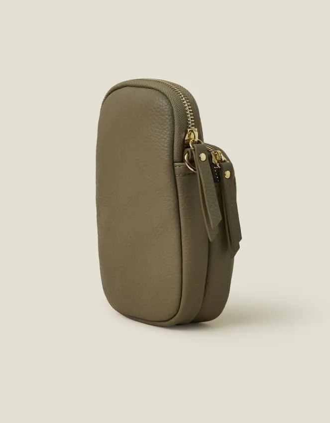 Accessorize Webbing Strap Phone Bag Green