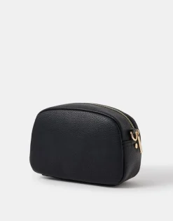 Accessorize Webbing Strap Small Crossbody Bag Black