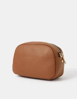 Accessorize Webbing Strap Small Crossbody Bag Tan