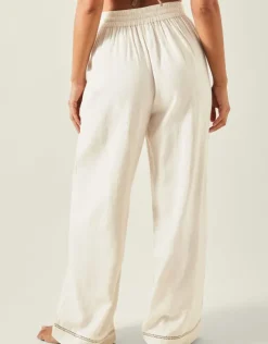 Accessorize Wide Leg Beach Trousers Camel