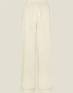 Accessorize Wide Leg Beach Trousers Camel
