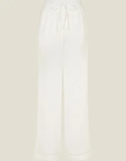 Accessorize Wide Leg Beach Trousers White