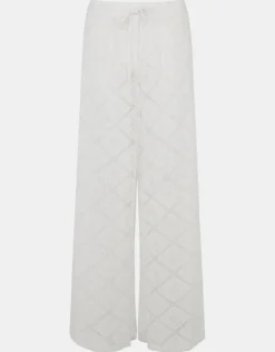 Accessorize Wide Leg Lace Trousers Ivory