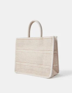 Accessorize Woven Book Tote Bag