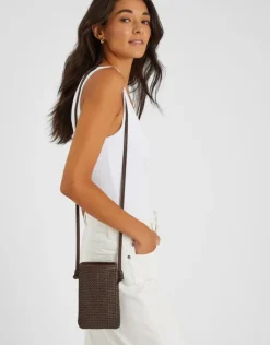 Accessorize Woven Crossbody Phone Bag