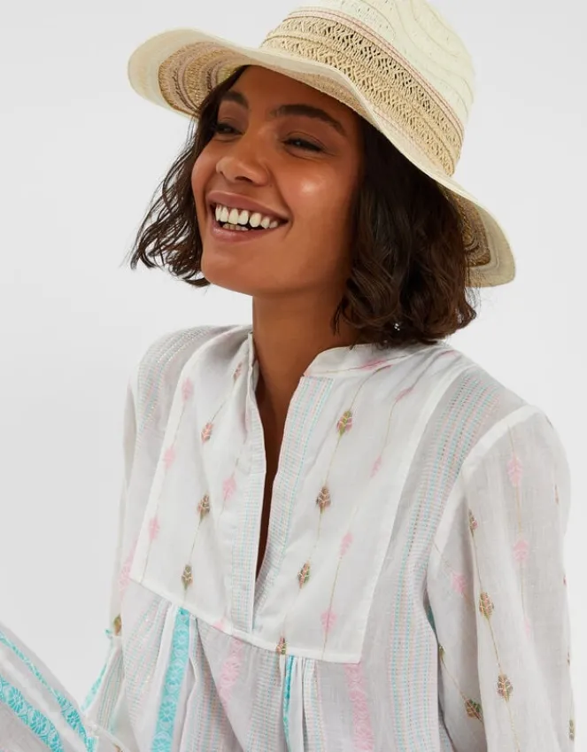 Accessorize Woven Fedora Hat