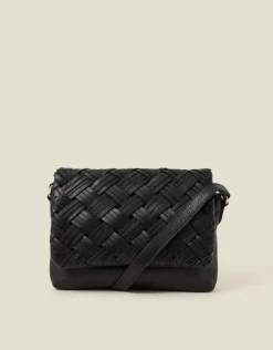 Accessorize Woven Leather Cross-Body Bag