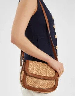 Accessorize Woven Satchel Cross-Body Bag