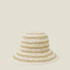 Accessorize Woven Stripe Bucket Hat