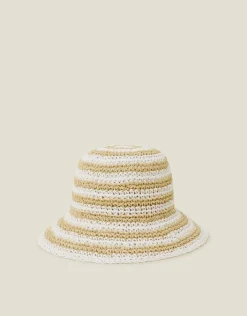Accessorize Woven Stripe Bucket Hat