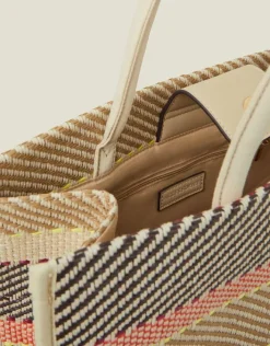 Accessorize Woven Stripe Tote Bag