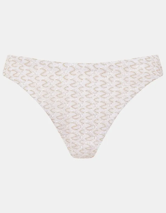 Accessorize Zig-Zag Bikini Bottoms Gold