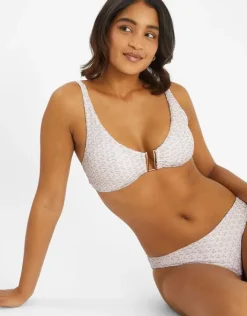 Accessorize Zig-Zag Bikini Top Gold